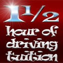 1½ hours (90mins) of driving tuition